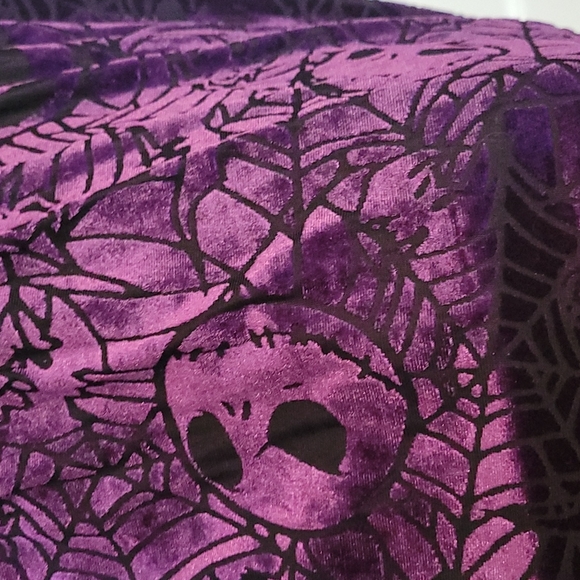 Hot Topic Nightmare Before Christmas Purple Velvet Burnout Dress NWT - Picture 5 of 7